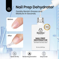 Beetles gel primer applied to enhance adhesion on nails