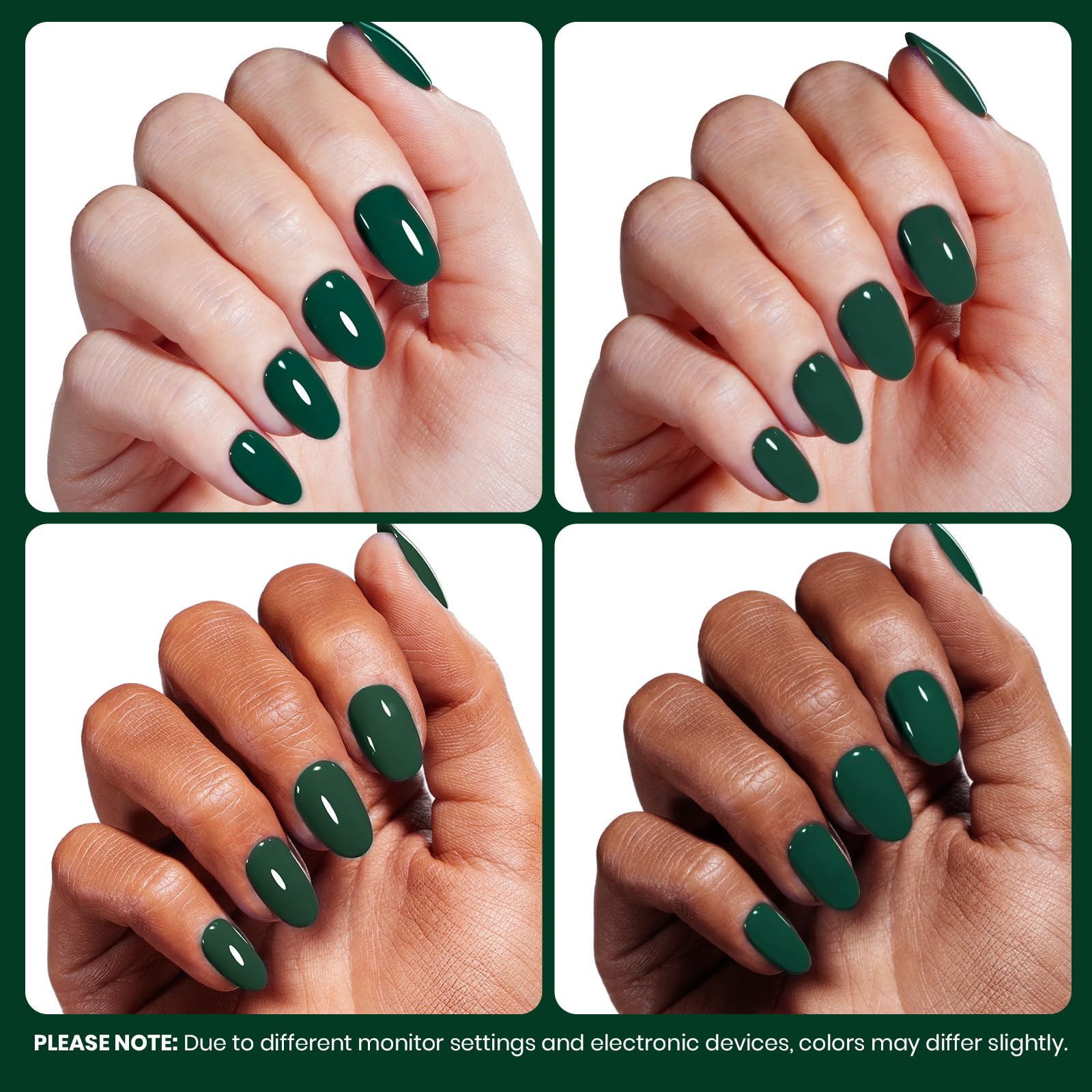 Beetles Gift-ready green gel polish compact bottle for gifting
