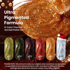 Beetles Glitter Gel Nail Polish Set Vintage Luminary classic red shade for bold holiday nails.