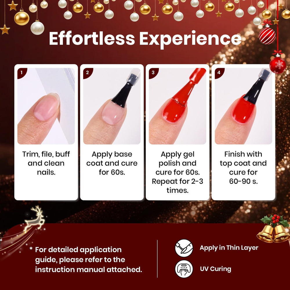 Beetles Glitter Gel Nail Polish Set Vintage Luminary sleek gift packaging ideal for holidays.