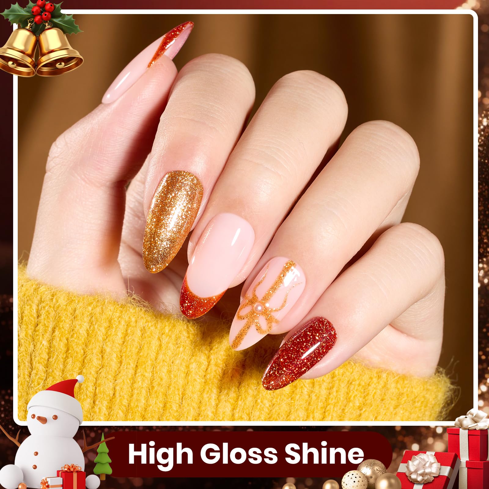 Beetles Glitter Gel Nail Polish Set Vintage Luminary icy blue shade adds cool, luminous accents.