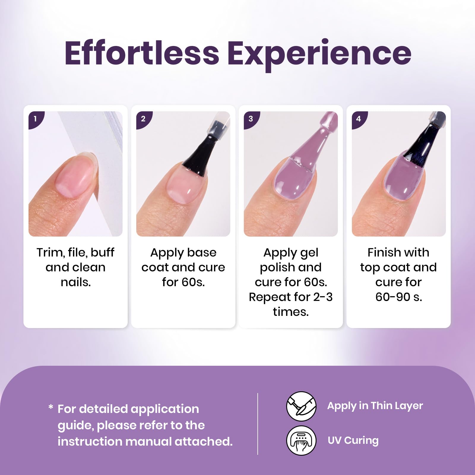 Beetles Glitter Gel Polish DIY-salon use scenario for versatile nails