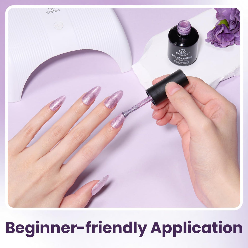 Beetles Glitter Gel Polish easy-application tip showing smooth finish