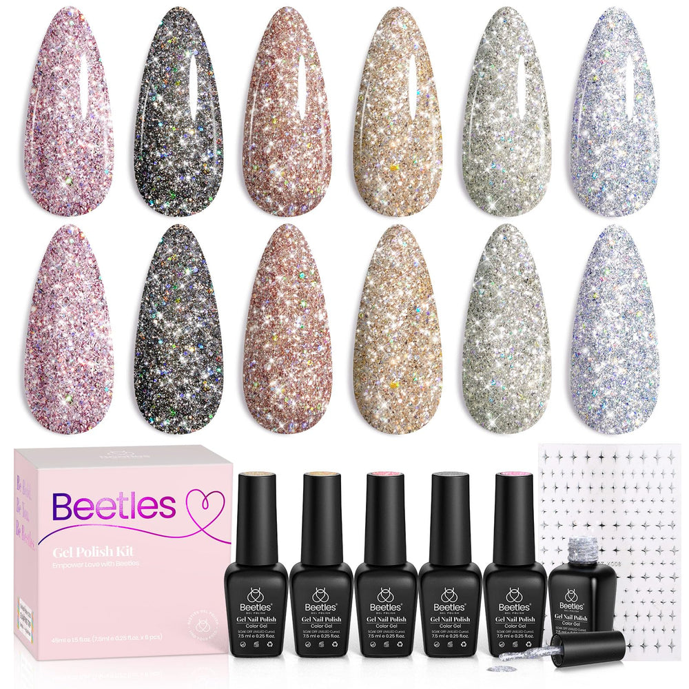 Beetles Glitter Gel Polish Diamond Shine collection adds dazzling sparkle under light.