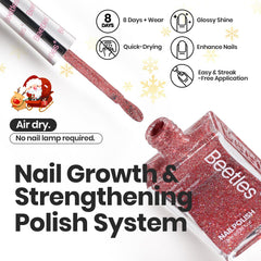 Beetles Glitter Nail Polish Set bottle close-up highlighting glitter texture and long-lasting shine