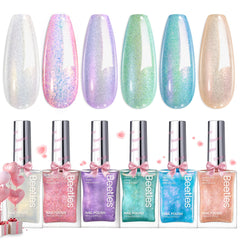 Beetles Glitter Nail Polish Set shows dreamy pastel colors for quick, eye-catching nails.
