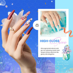 Beetles glitter shimmer polishes create dazzling nail designs.
