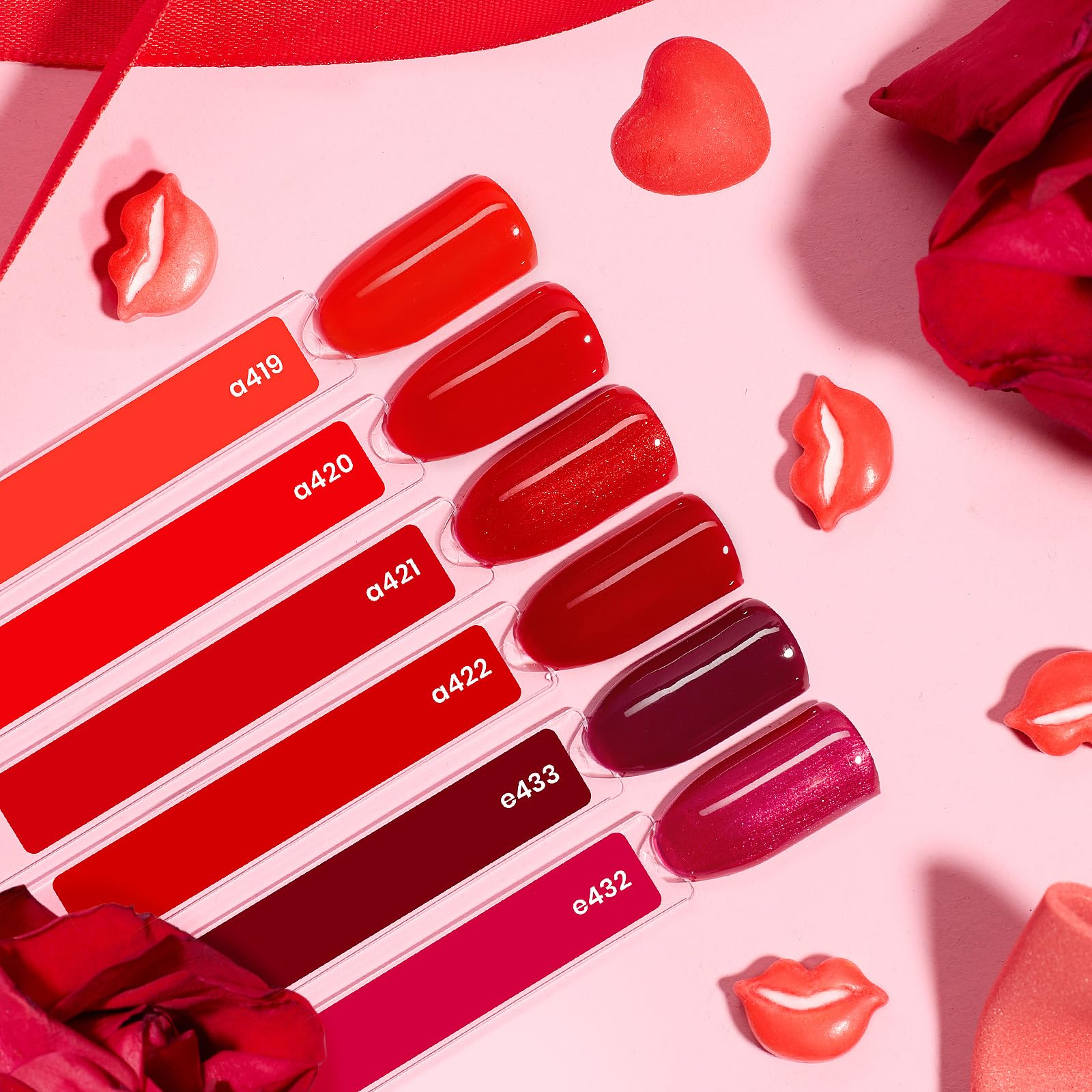 Beetles glossy red gel polish bottle for lasting shine.