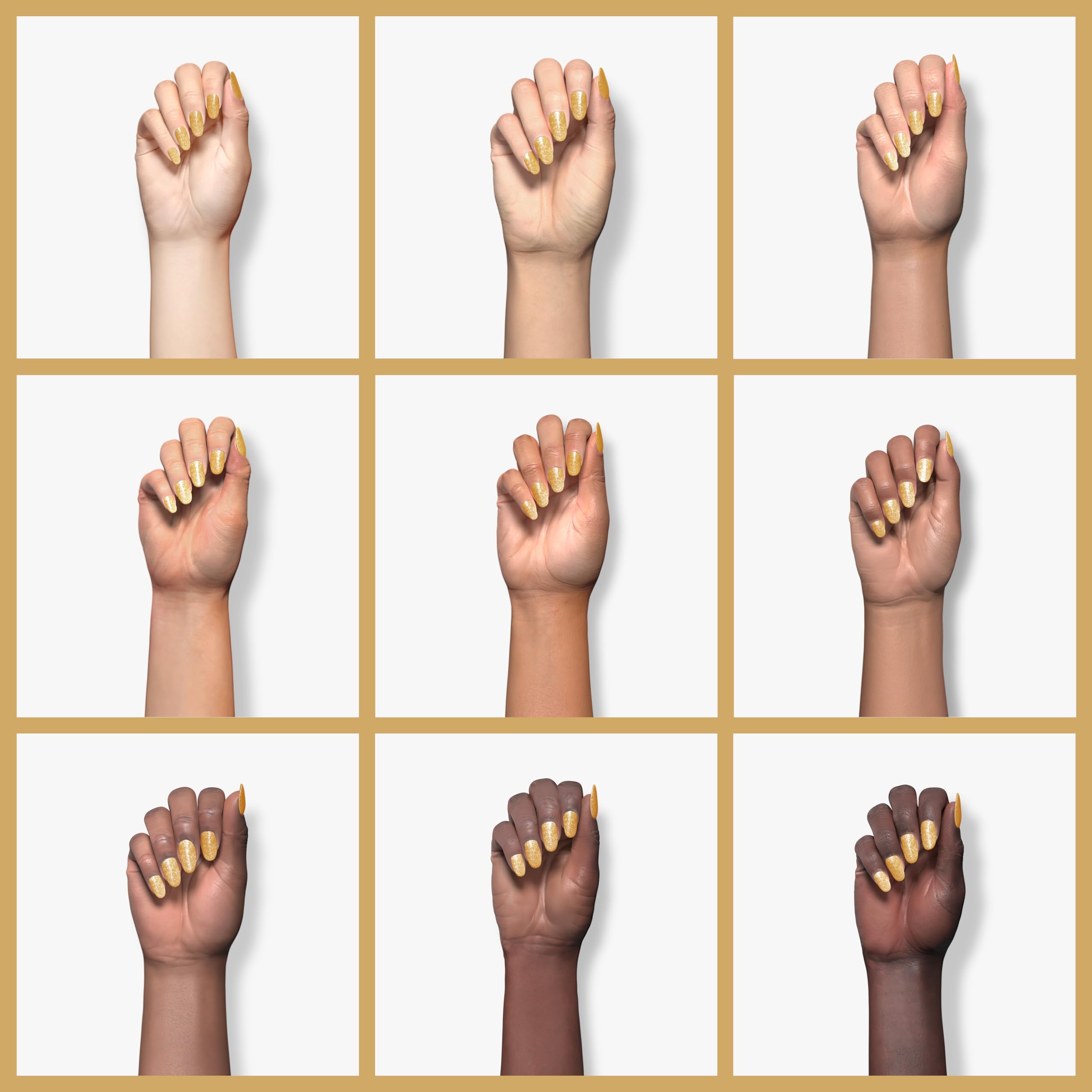 Beetles Gold Gel Polish adds shimmering color for nail art with long wear.