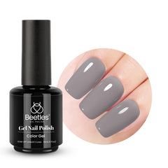Beetles Gray Gel Nail Polish bottle showing 15ml capacity for at-home manicures