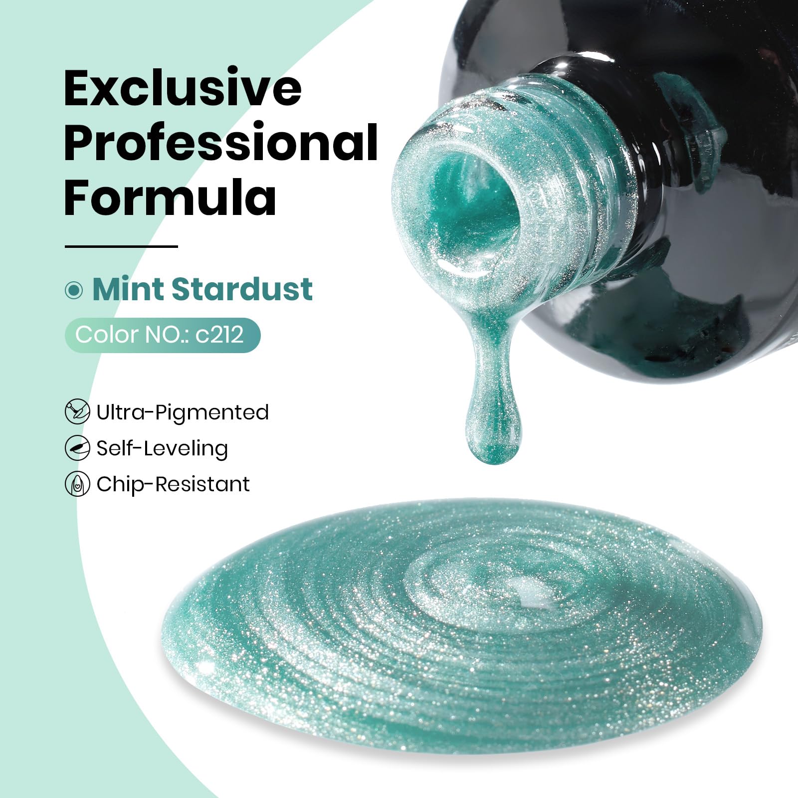 Beetles Green Cat Eye Gel Polish magnet stroke demonstration for customizable nails.