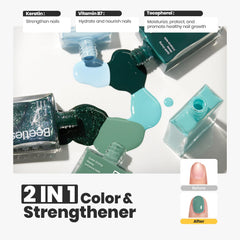 Beetles Green Nail Polish Set gift box showing a complete nail art kit