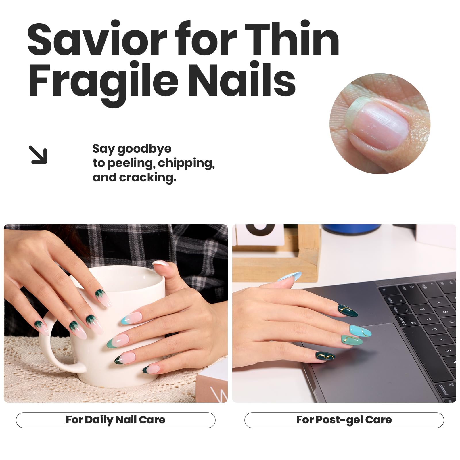 Beetles P181 nail care ingredients highlight healthier-looking nails after color.