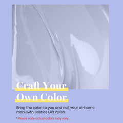 Beetles Grey Gel Nail Polish swatches displaying the grey-blue shade A830.