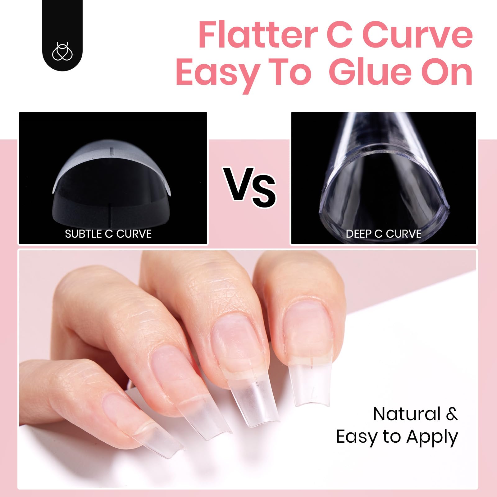 Beetles half-matte nail tips for quick extensions