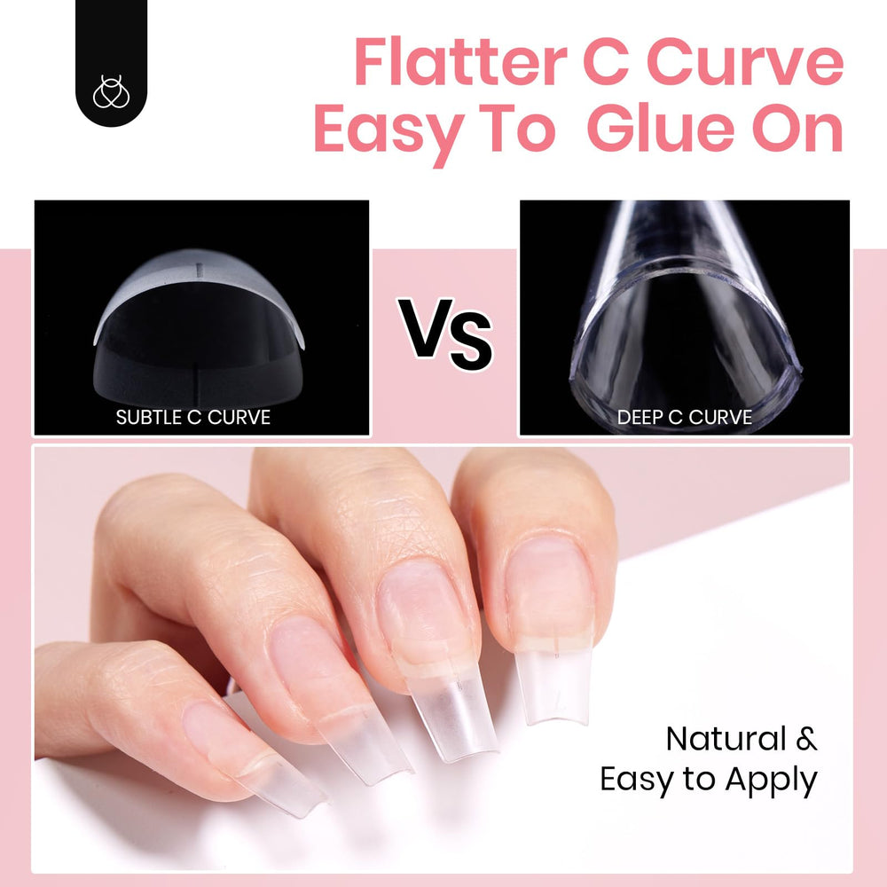 Beetles half-matte nail tips for quick extensions