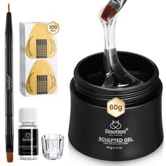 Beetles hard gel 8in1 clear sculpted gel for durable nail extensions