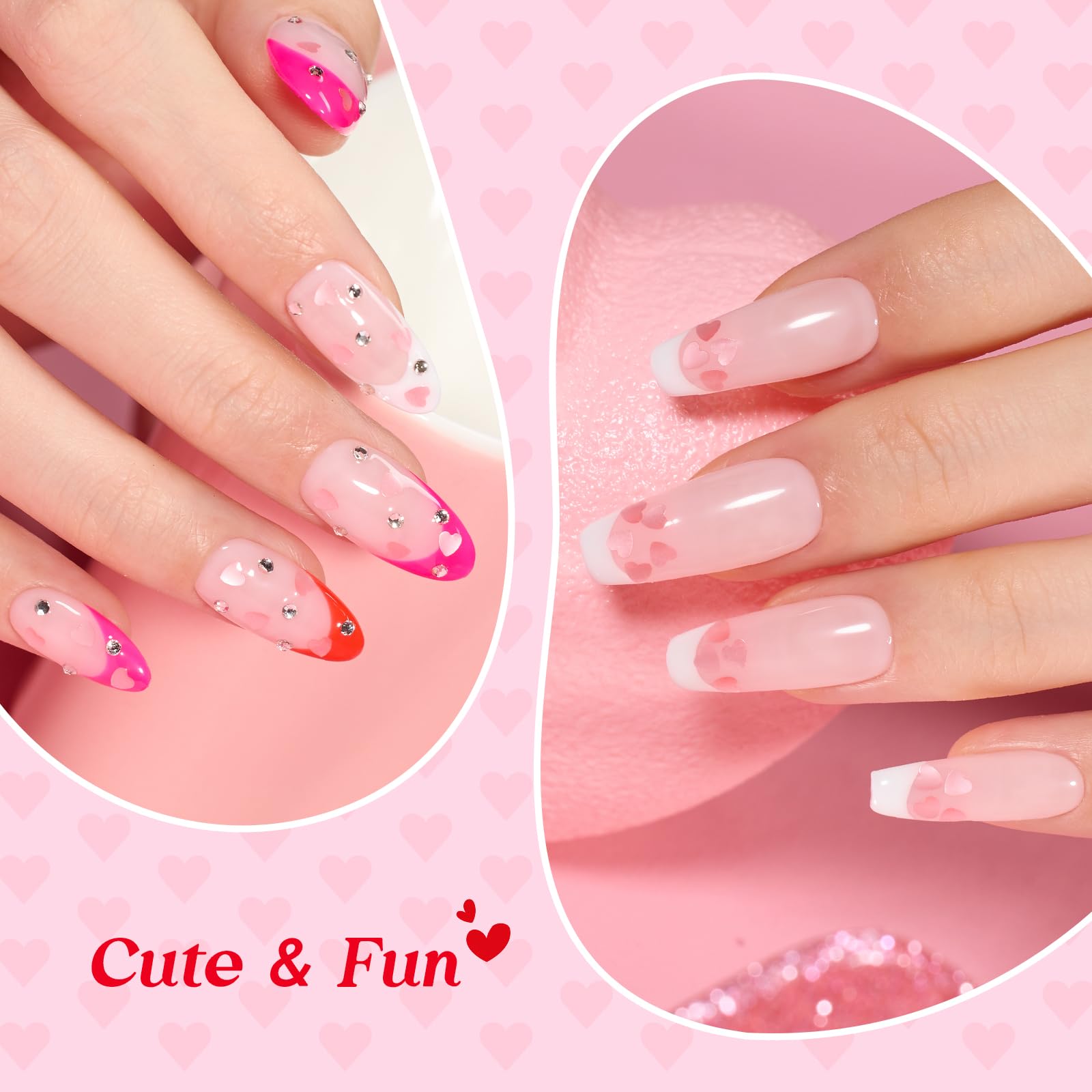 Beetles Heart Top Coat on natural nails provides smooth, chip-free shine.