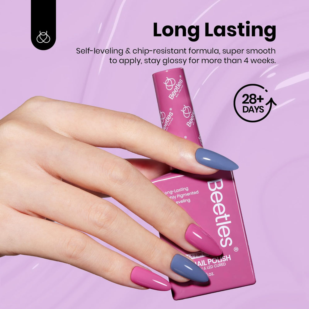 Beetles Hema Free gel polish six-color box near-view.