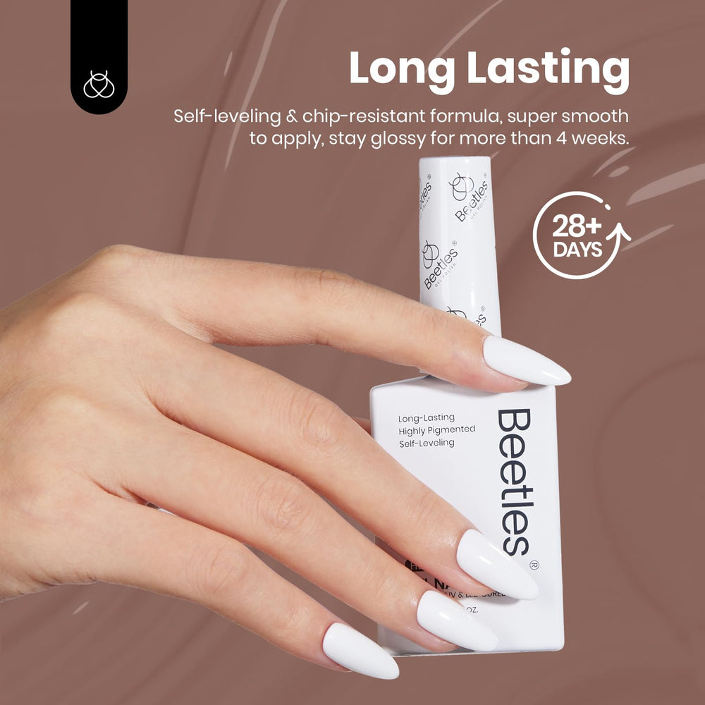 Beetles Hema-Free Gel Polish Set red bottle adds classic pop for celebrations.