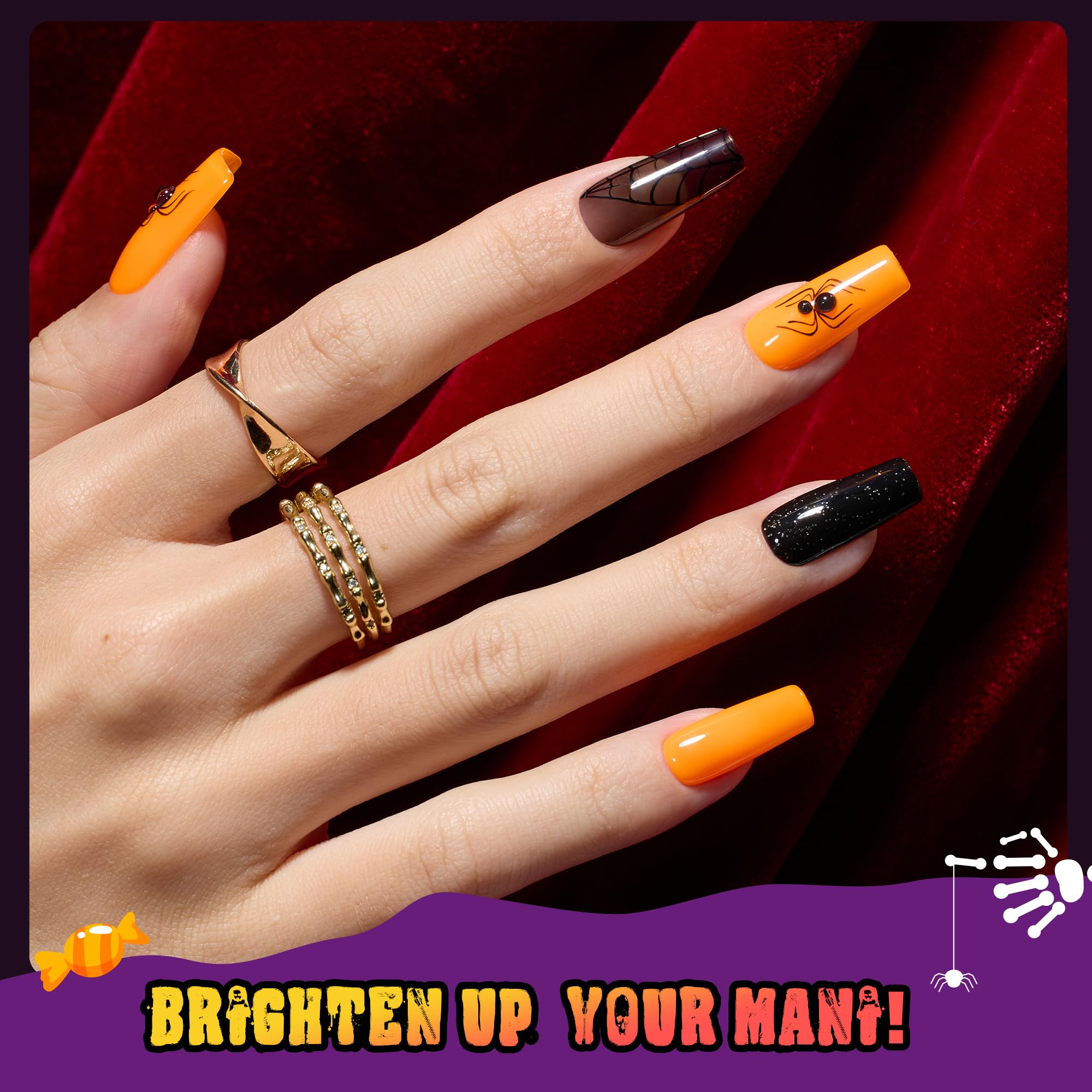Beetles Gel Polish Hocus Pocus black shade for chic, high-contrast nails.