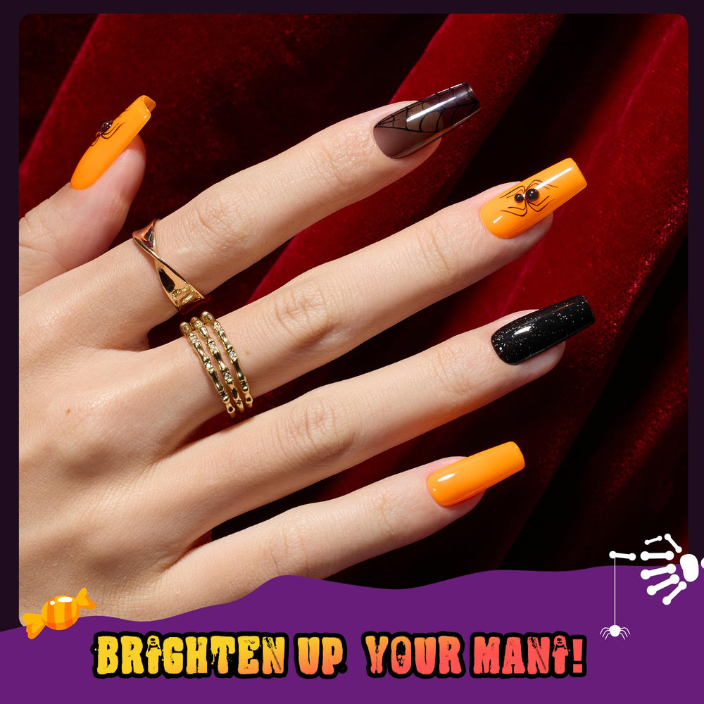 Beetles Gel Polish Hocus Pocus black shade for chic, high-contrast nails.