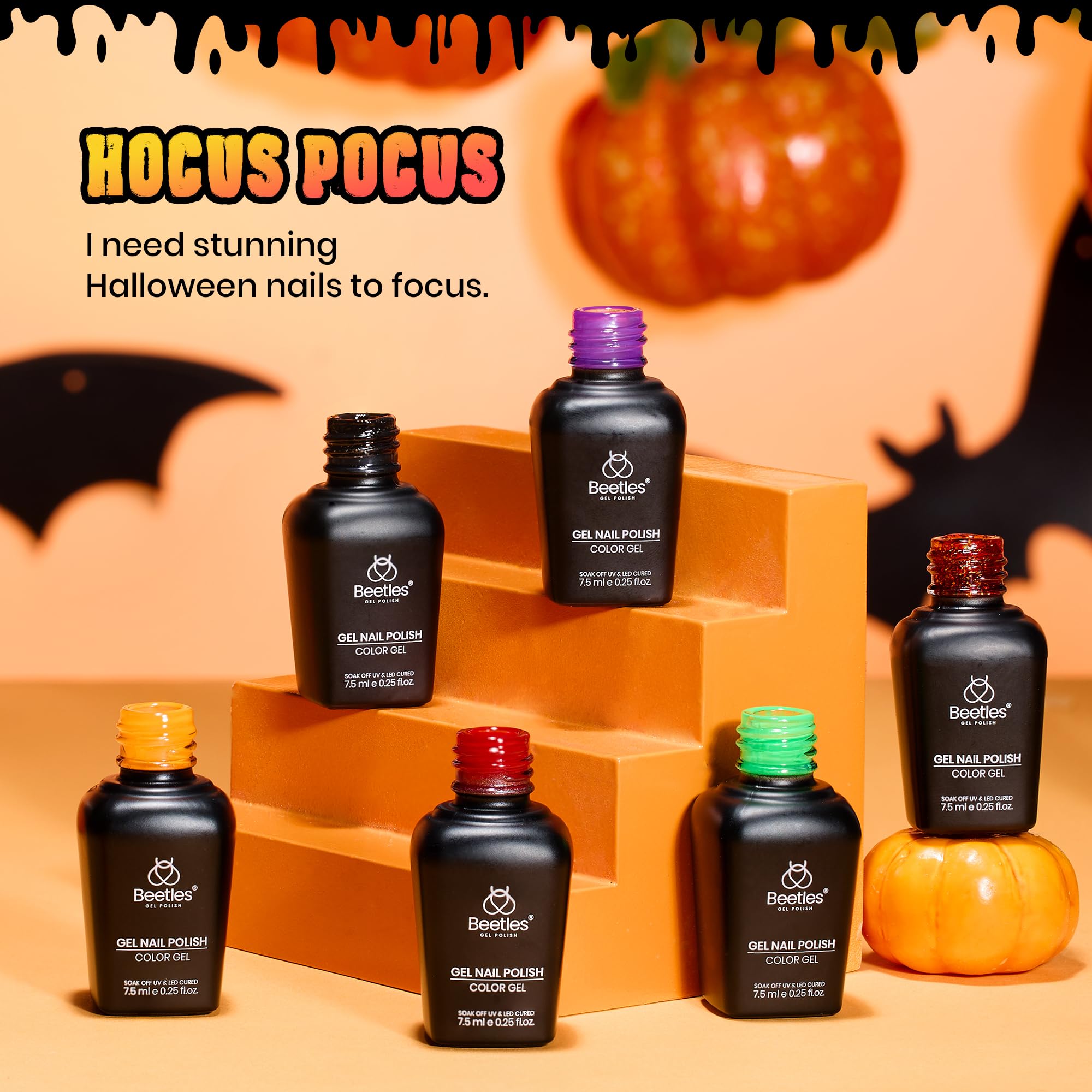Beetles Gel Polish Hocus Pocus glitter shade adds sparkle for party-ready nails.