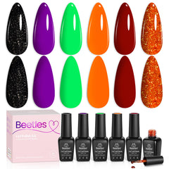 Beetles Gel Polish Hocus Pocus orange shade for vibrant autumn nails and lasting color.