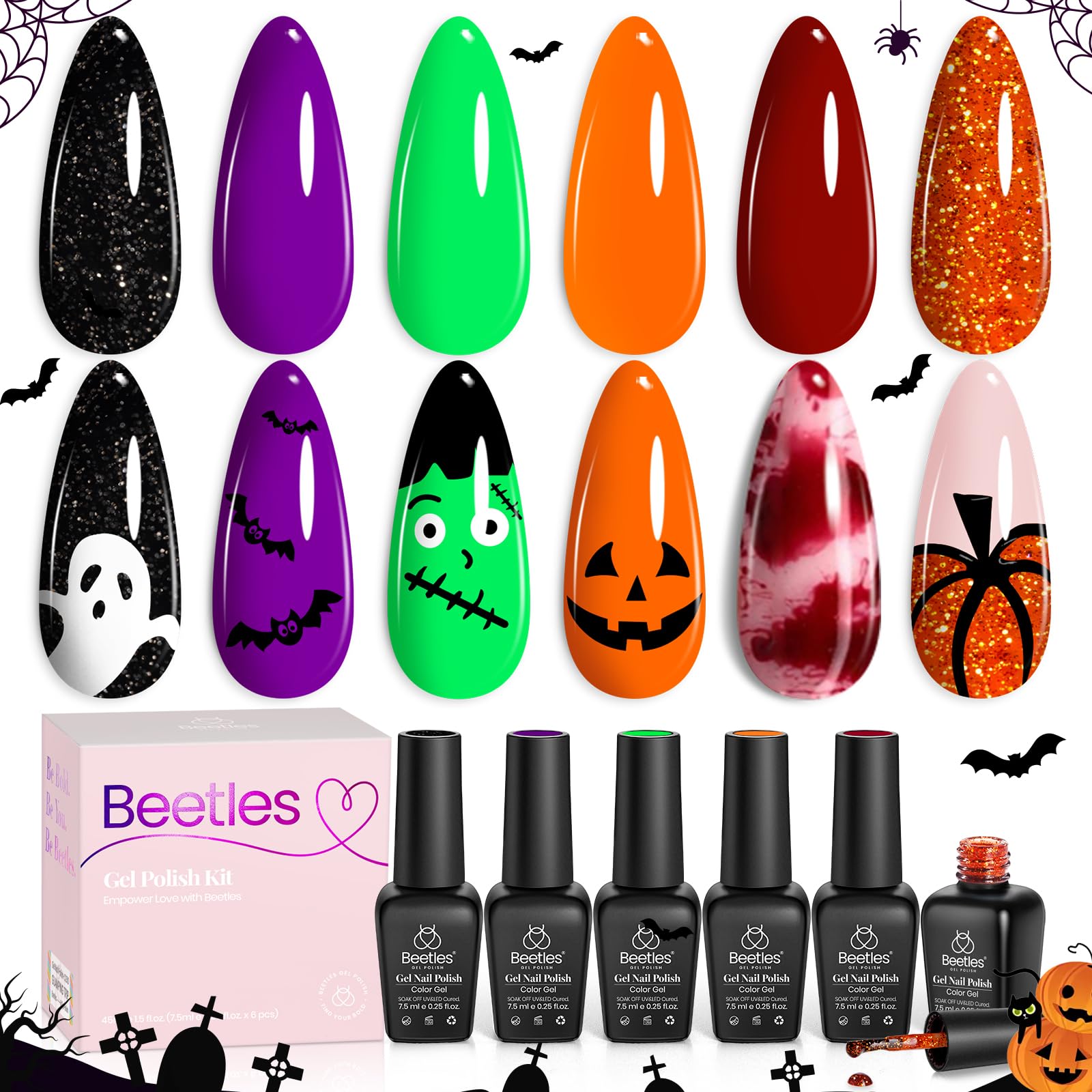 Beetles Gel Polish Hocus Pocus easy application with LED/UV curing for salon results.