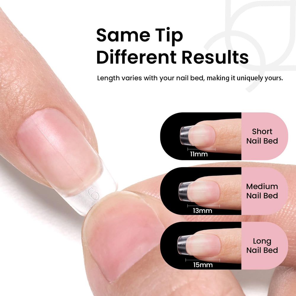 Beetles short square tips ideal for home DIY nail extensions and fast results