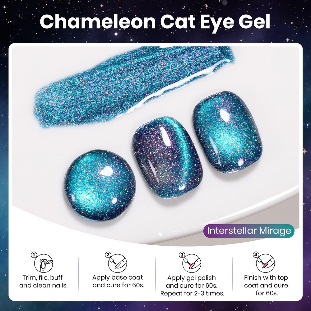 Beetles Interstellar Mirage collection image inviting a shimmering manicure.