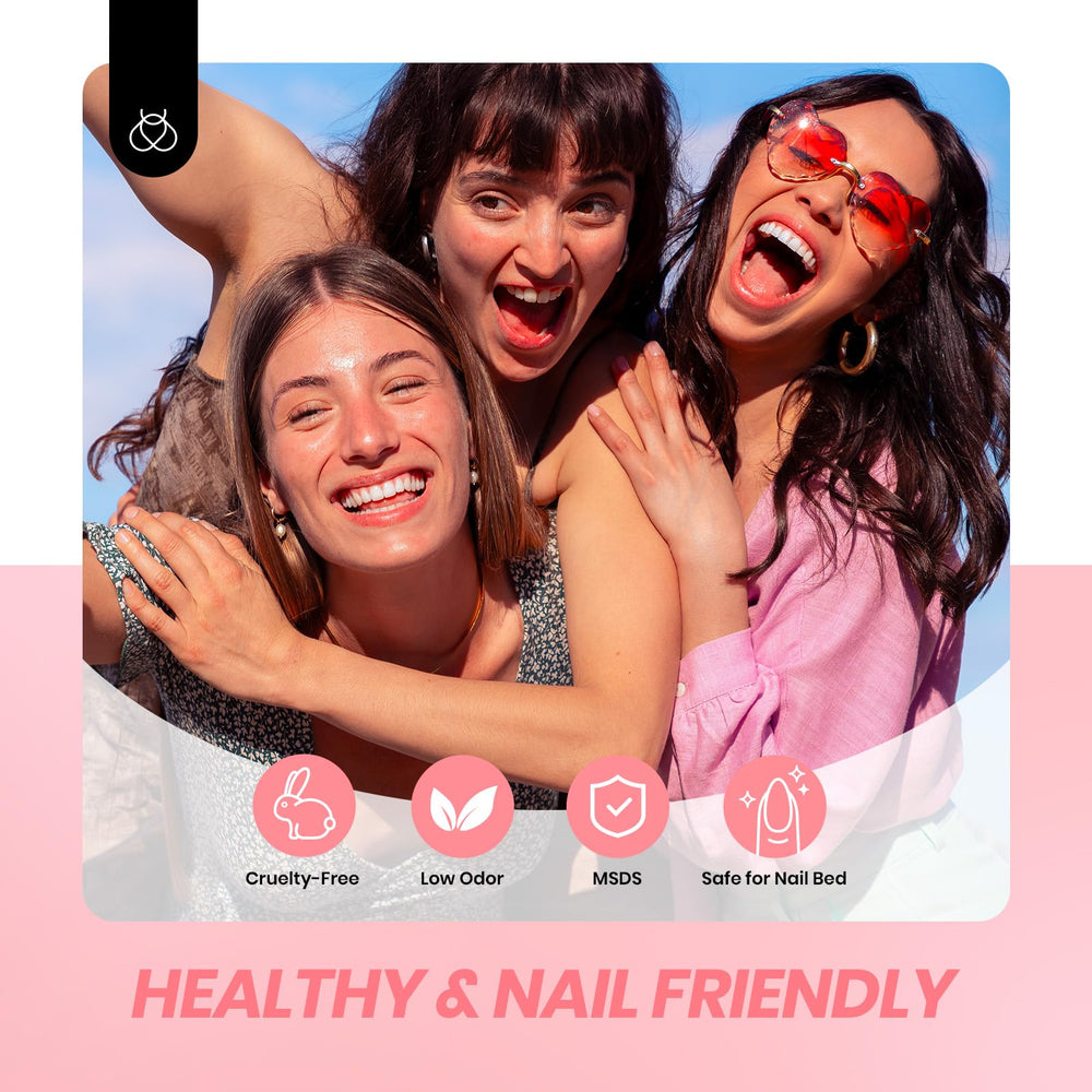 Beetles nude peach color gel polish, gift-ready set for her