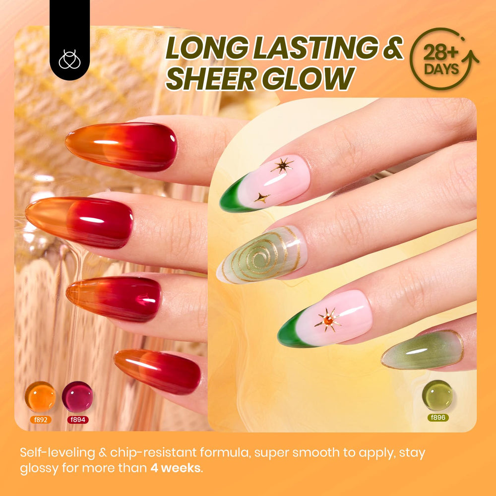 Beetles Jelly Gel burgundy shade for rich fall nails.