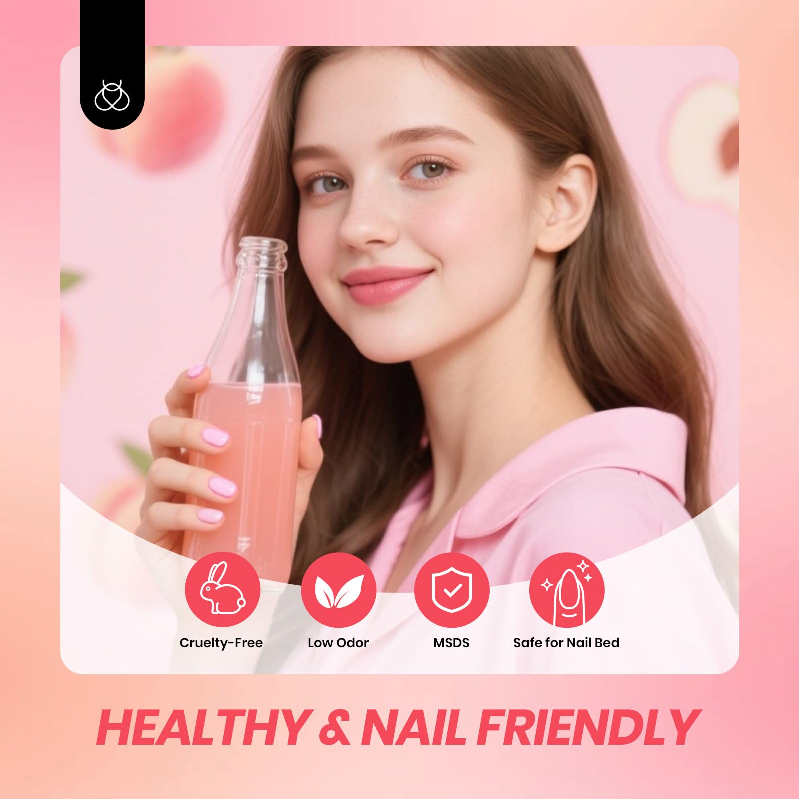 Beetles Jelly Gel Nail Polish C392 swatch shows a soft pink with glossy finish