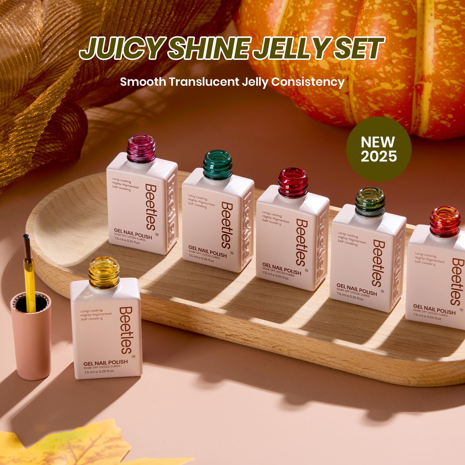 Beetles Jelly Gel green shade for fresh, earthy nails.