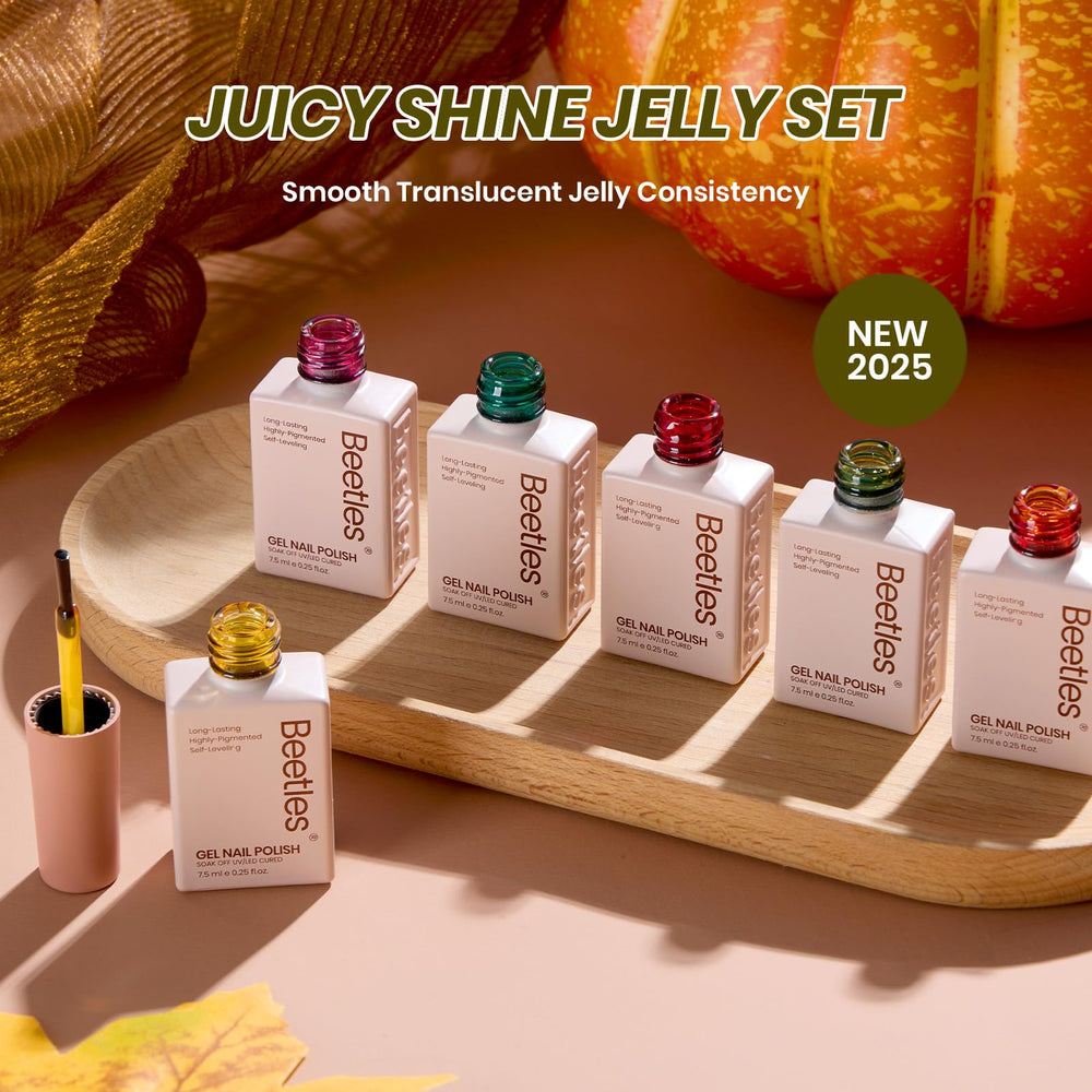 Beetles Jelly Gel green shade for fresh, earthy nails.
