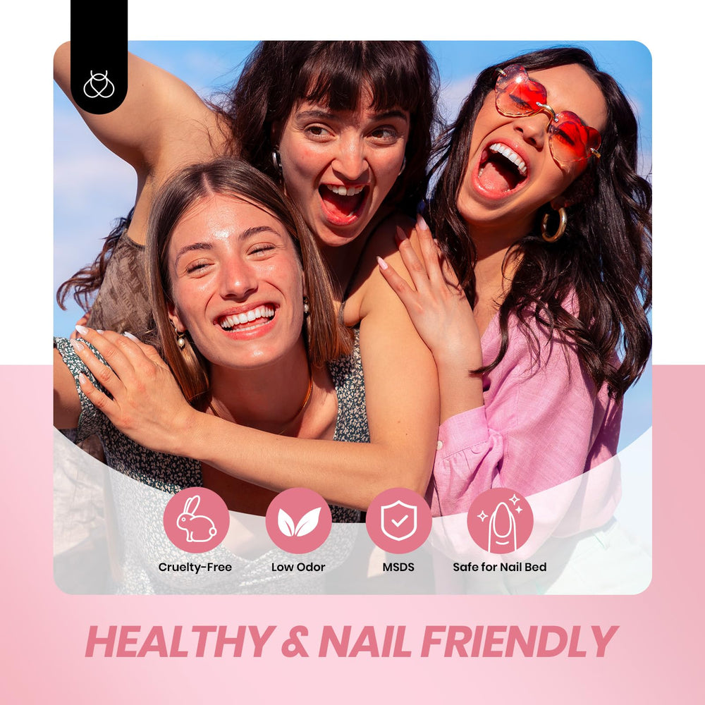 Application on nails demonstrating smooth, buildable layers and glossy finish