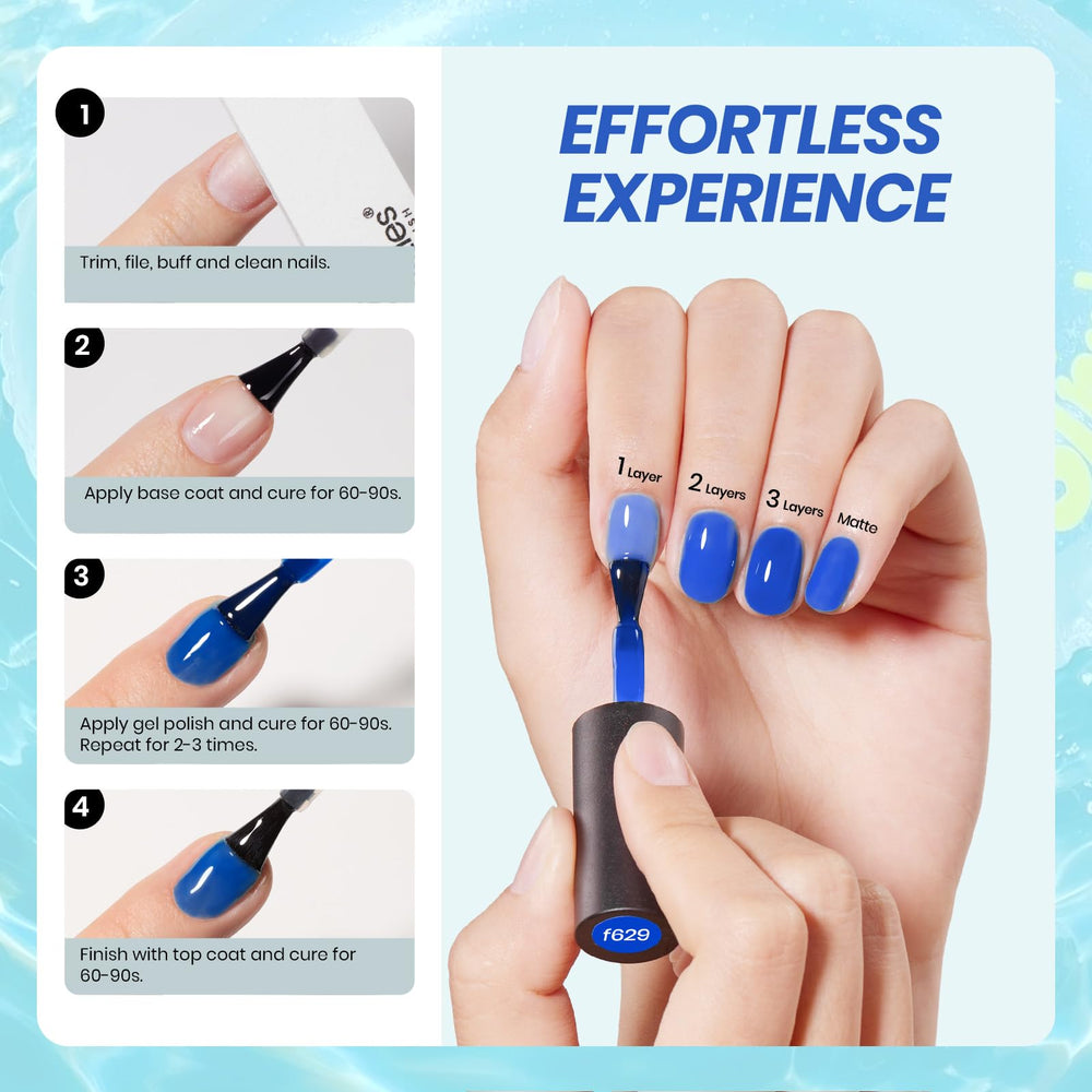 Beetles Jelly Gel Nail Polish Set high gloss finish for long-lasting shine.