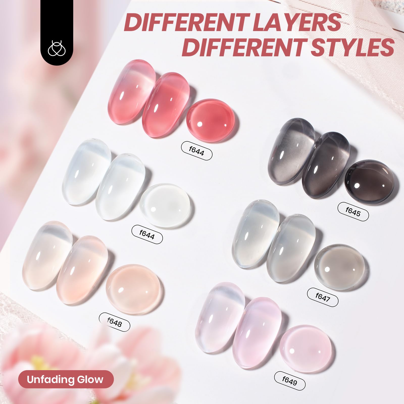 Beetles Jelly Gel close-up shows translucent to opaque buildable coverage.