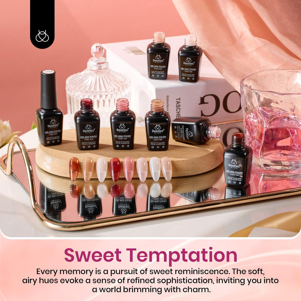 Beetles Jelly Gel Polish delivers a glossy finish after curing