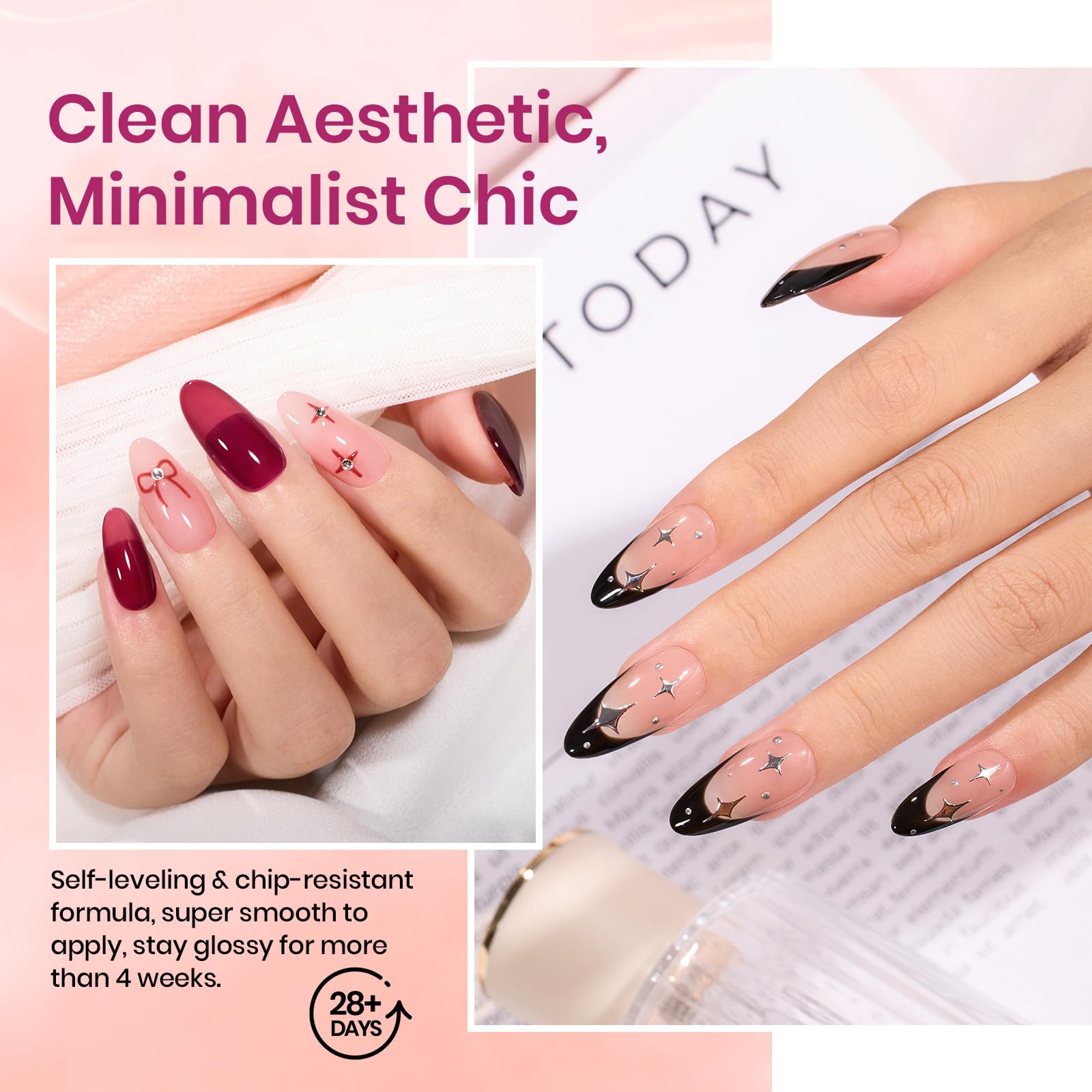 Beetles Jelly Gel Polish swatch demonstrating smooth, even coverage