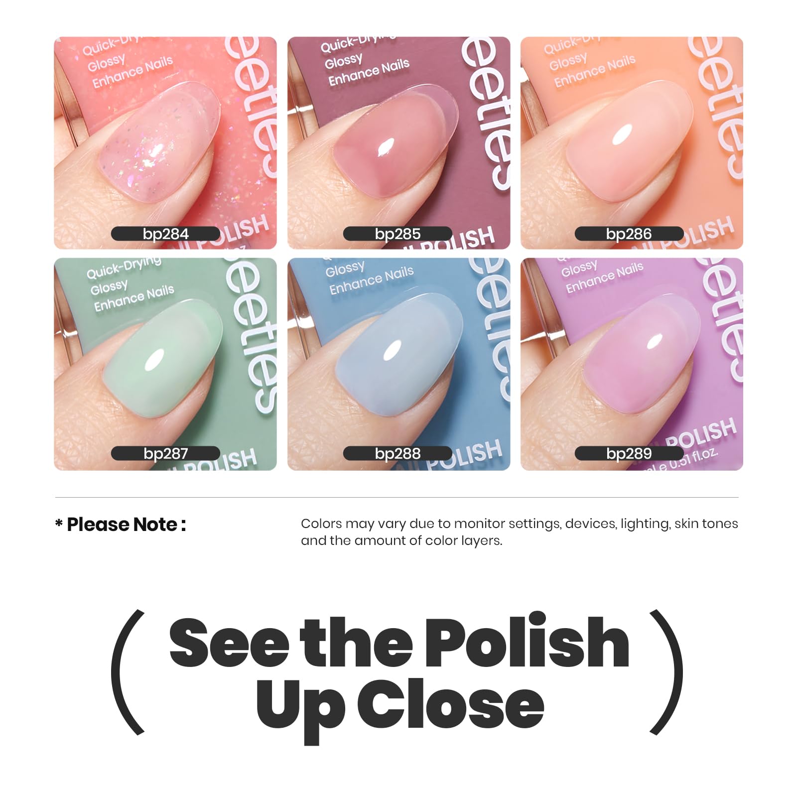 Beetles Jelly Nail Polish Set pastel blue delivers cool-toned chic nails.