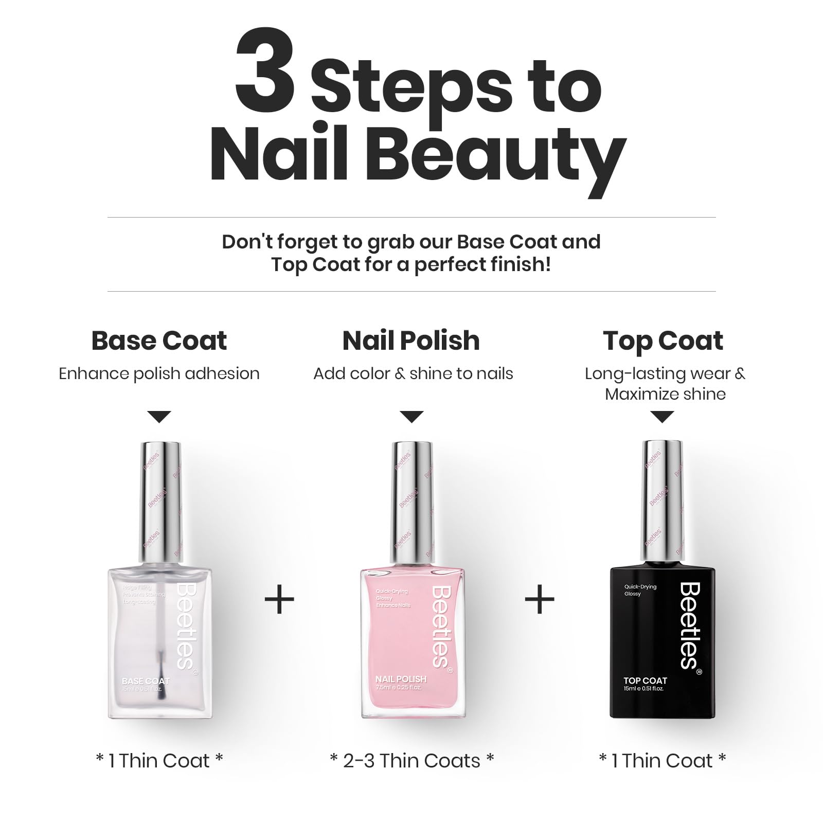 Beetles Jelly Nail Polish Set vitamin B7 nourishes color and nails