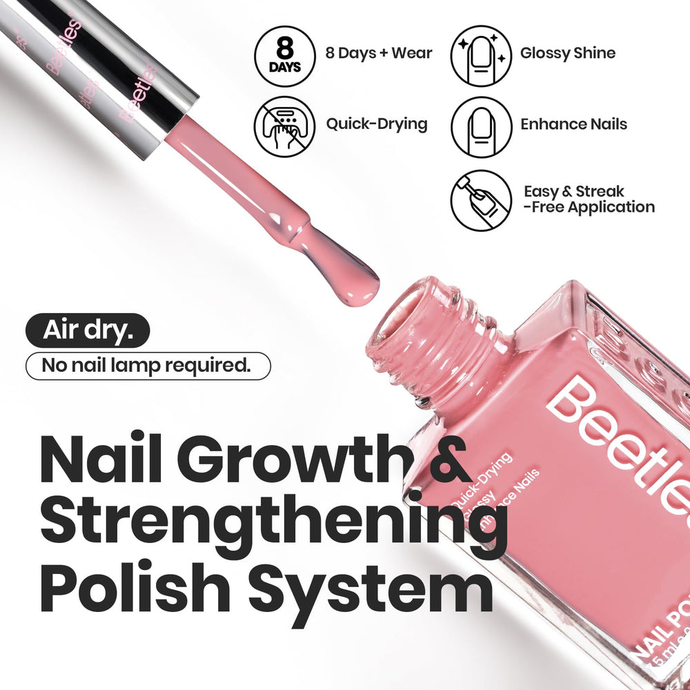 Beetles Jelly Nail Polish smooth brush aids even application with a glossy finish.