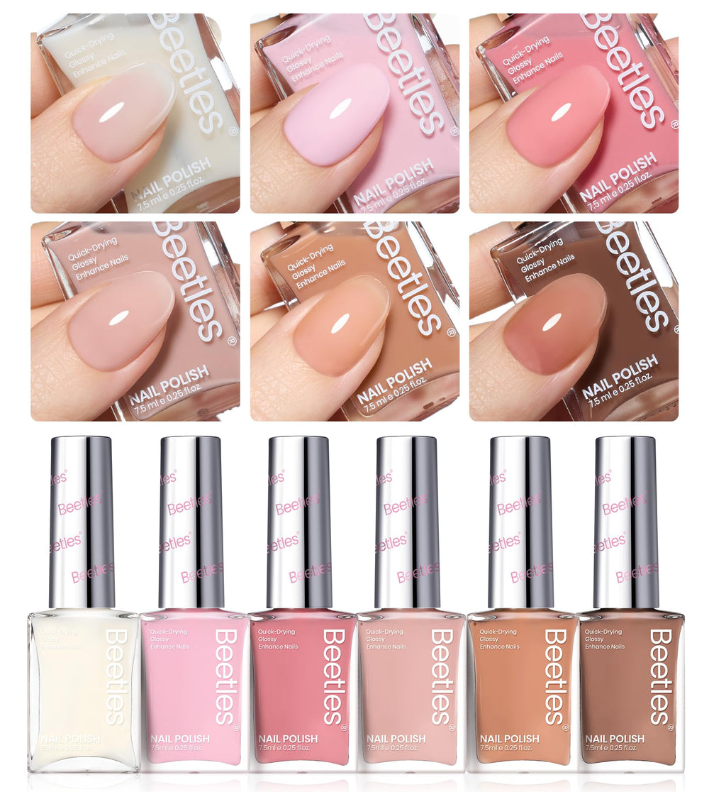 Beetles Jelly Nail Polish swatches show rich color payoff on nails.