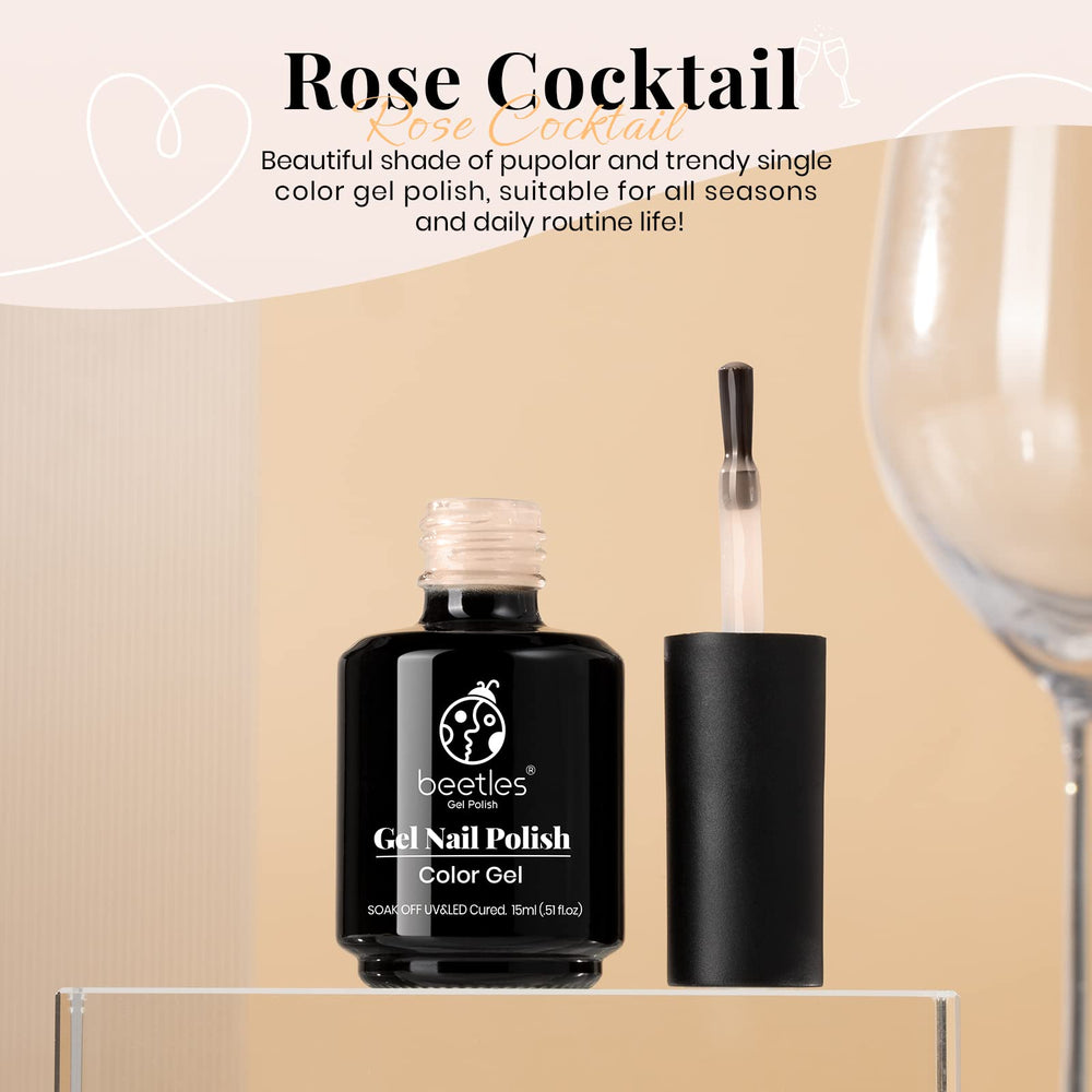 Beetles jelly neutral nude gel close-up shows multi-layer application.