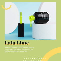 Beetles Lala Lime Neon Yellow on nails for bold summer style.