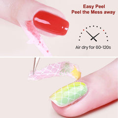 Beetles liquid latex 15ml creates a protective barrier during gel nail work.