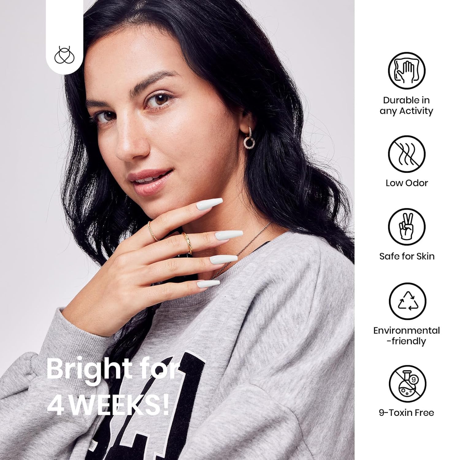 Beetles White Gel Polish offers long-lasting color up to 28 days.