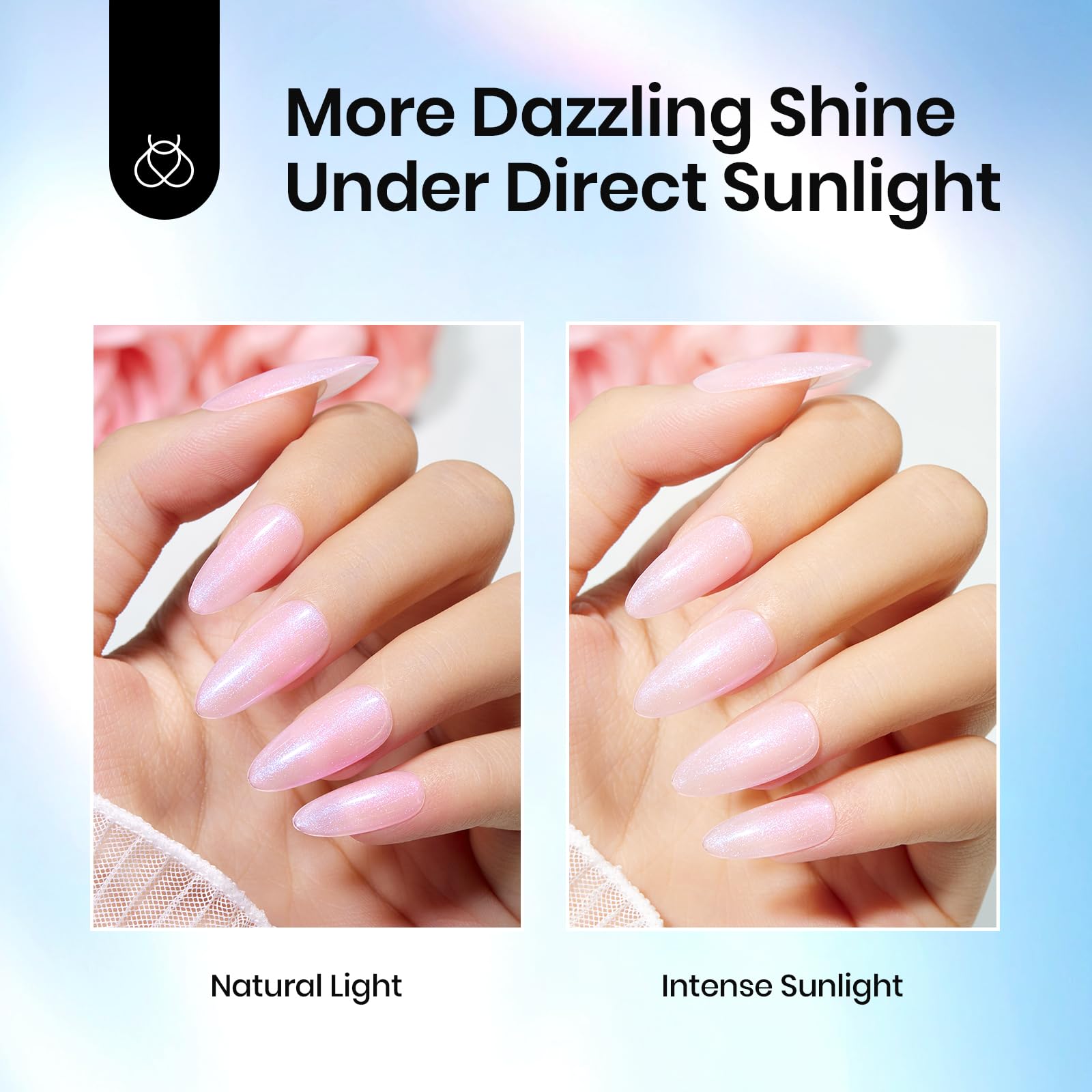 Beetles Glitter Top Coat provides long-lasting shine on color gels.